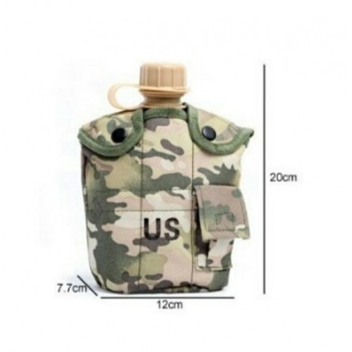 Армейская фляга с кружкой-котелком в чехле камуфляжа Мультикам